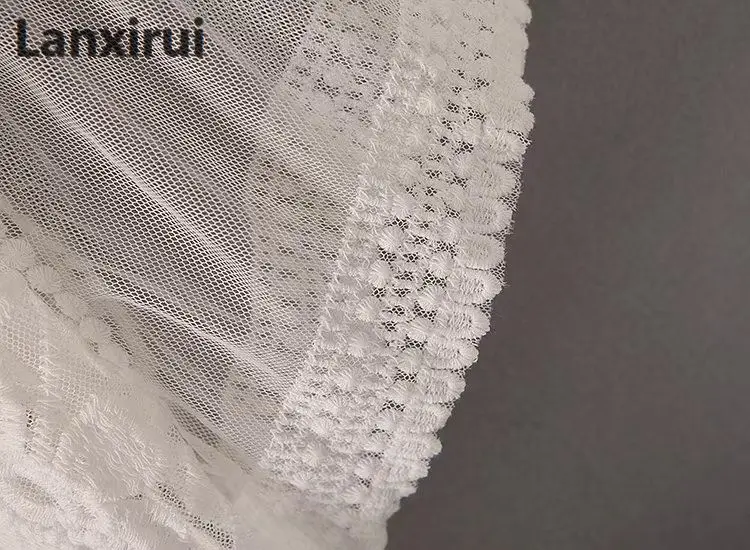 Белый кружевной кардиган кимоно Boho женский прозрачный Удлиненный топ для