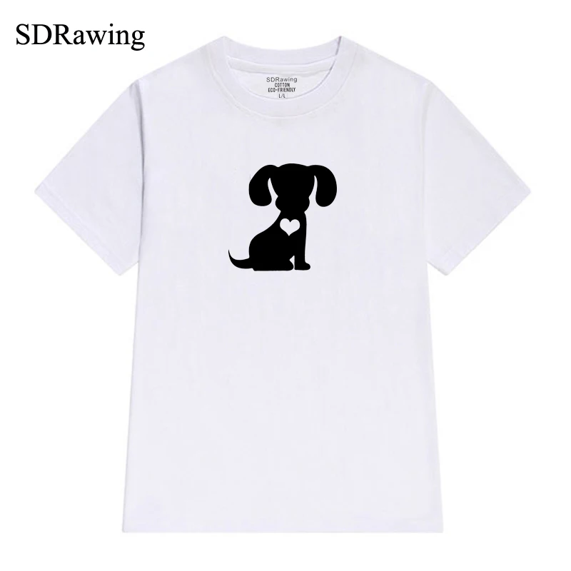 

New arrived cute dog print cotton t shirts for women dog lover Graphic Tees Hipster Tumblr Cozy summer tops drop shipping