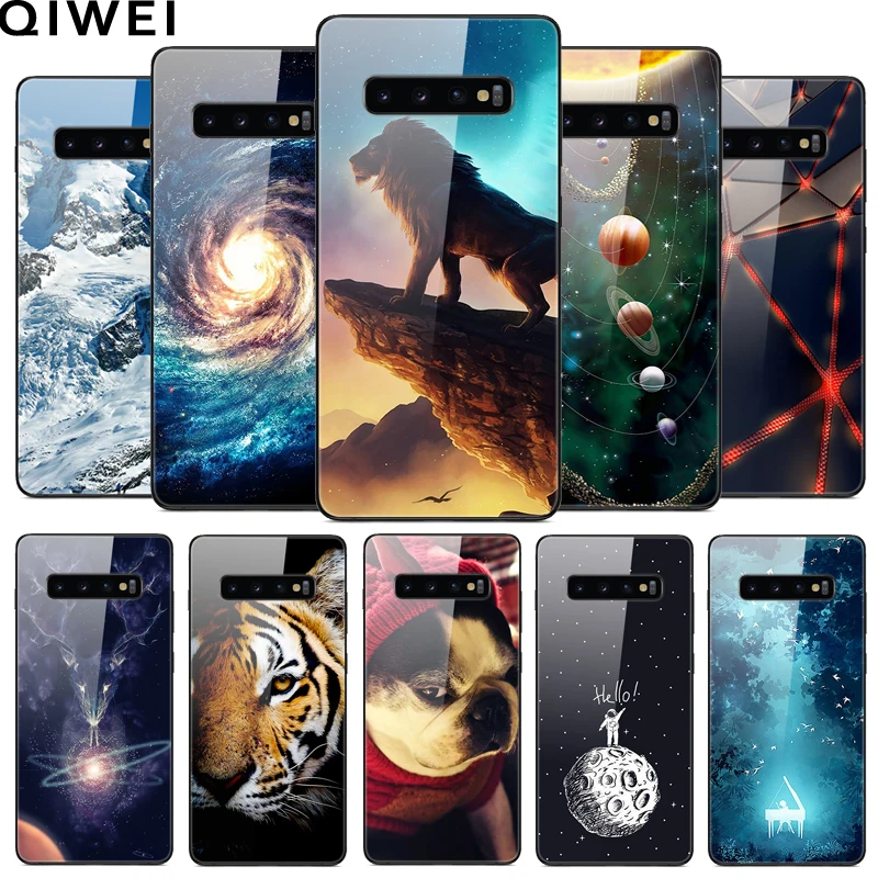 Чехол для Samsung Galaxy S10 жесткая задняя крышка из закаленного стекла S 10 Plus S10E чехлы