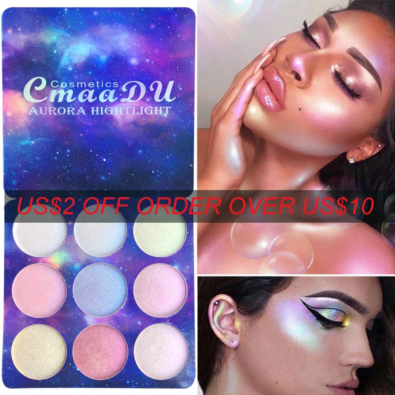 Cmaadu блестящие тени для век pallete paleta de sombra unicorn nude шелковистые гладкие прессованные тени для век Хайлайтер для макияжа Палитра