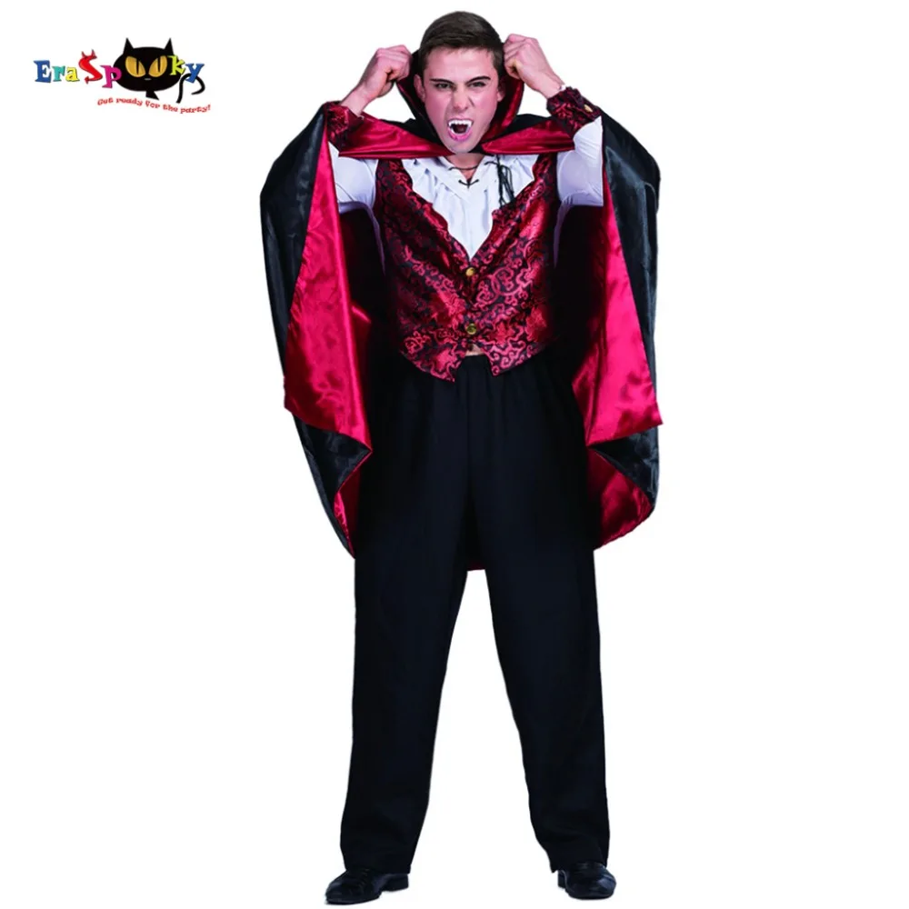 

Men Vampire Count Dracula Gothic Costume Carnival Party Adult Male Cosplay Outfits Clothing Scary Devil Halloween Costumes