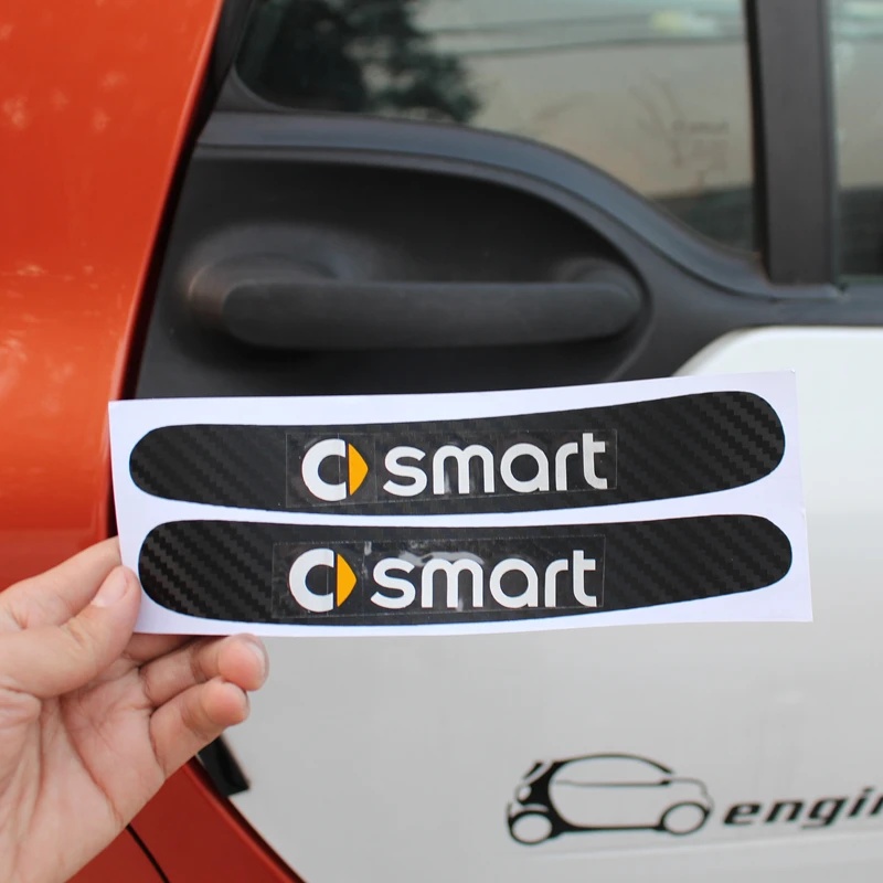 Паттерн углеродного волокна дверная ручка Защитная Наклейка для Smart fortwo 453 Lahua