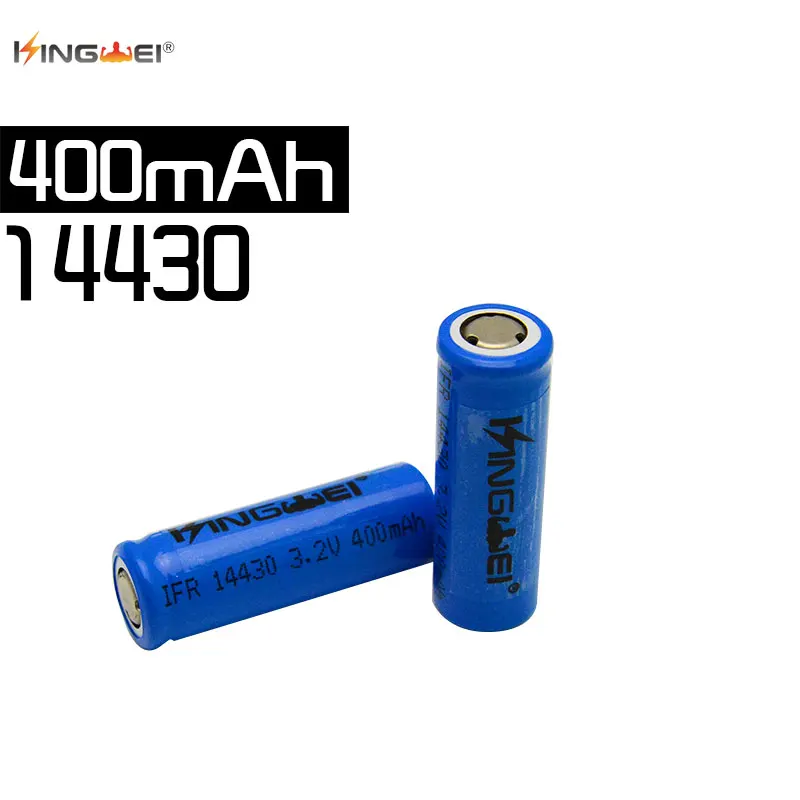 50 шт. 3 2 v IFR 14430 LiFePO4 батарея 400mah перезаряжаемая литий-ионная для фонарика камеры