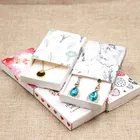Подарочная коробка с принтом Ловец снов, ручная работа, Подарочная коробка с мраморным узором, ожерелье, подвескакоробка для сережек, 50 шт. + 50 шт., внутренняя карта