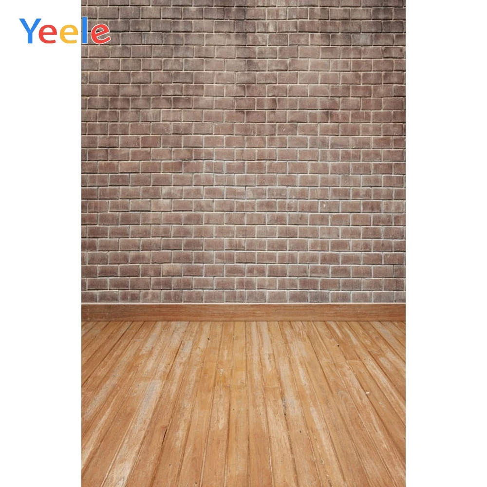 

Yeele Wood Board Brick Wall Photography Backdrop Custom Newborn Baby Kids Portrait Photographic Background For Photo Studio