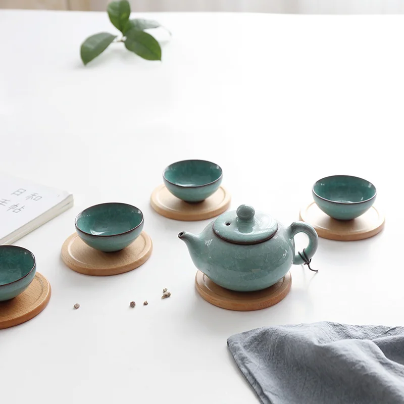 Подставка для кофейной чашки черного ореха|wood coasters|insulation padcoaster coffee |