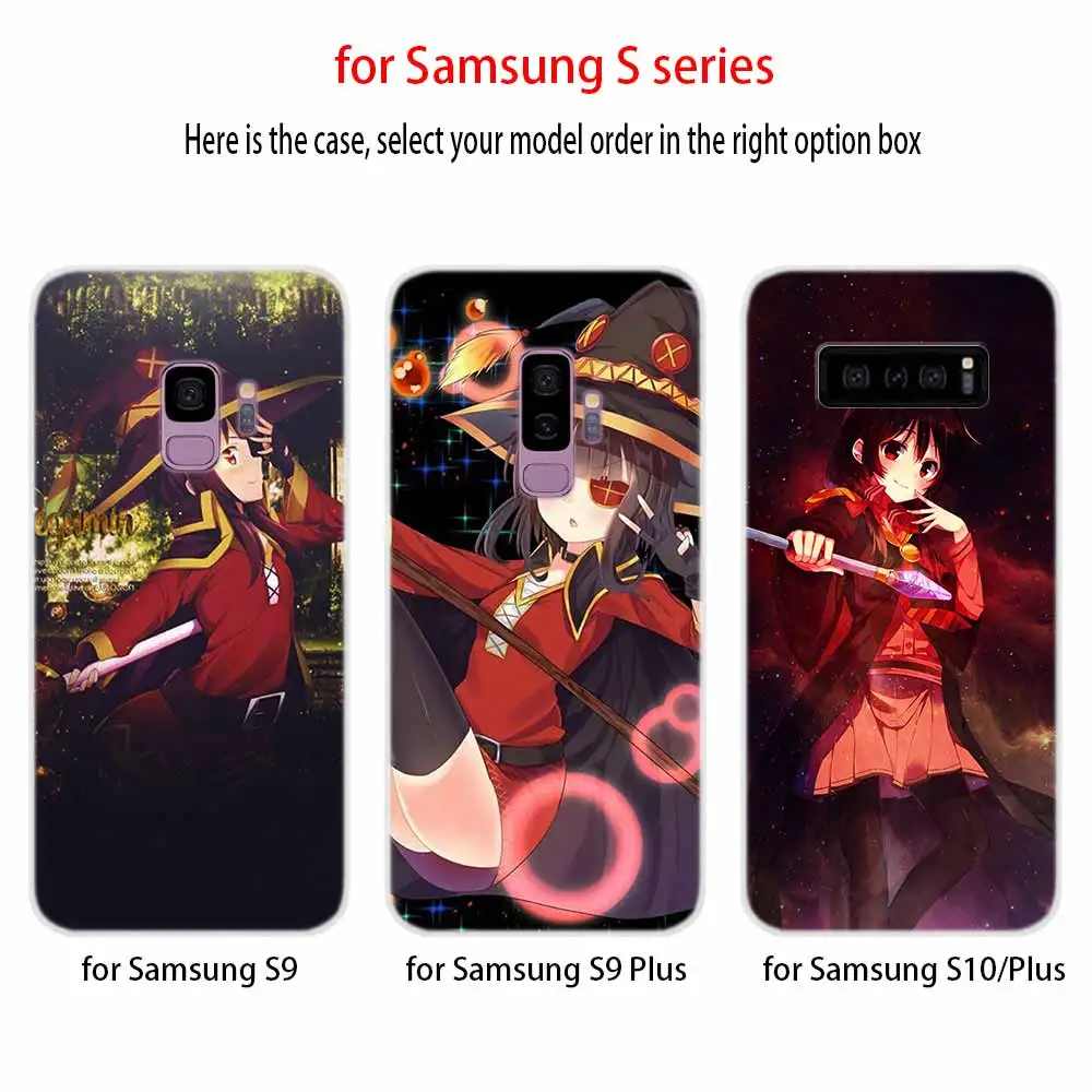 Чехол Konosuba Megumin для телефона Samsung Galaxy S8 S9 S10 S20 S21 Plus Uitra Lite Ultra Cover S10E S7 Edge | Мобильные