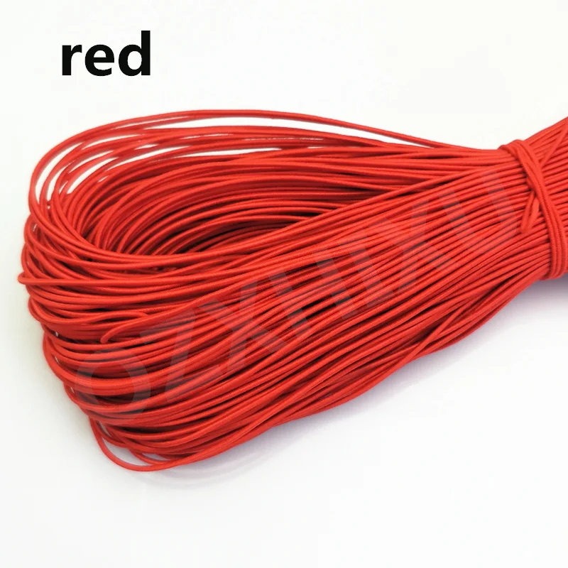 red 10 yardsHigh-Elastic 1mm Colorful Round Elastic Band Round Elastic Rope Rubber Band Elastic Line DIY Sewing Accessories AA7678 - Цвет: red