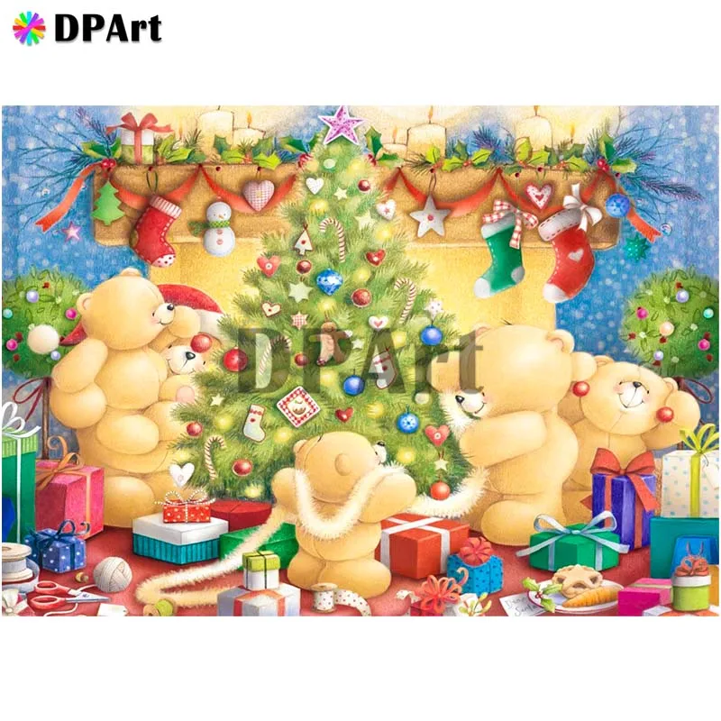 Diamond Painting 5D Full Square/Round Drill Christmas Tree Cartoon Bear Daimond Embroidery Cross Stitch Mosaic Pic M990 | Дом и сад