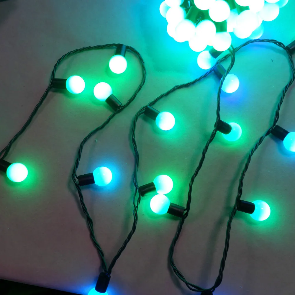 Светодиодный RGB Праздничный Рождественский свет Тип шара 10 м 100 светодиодный