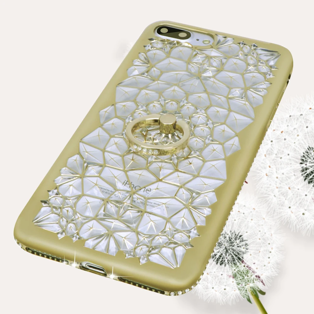 I Phone X s Xs Case On The For iPhone 8 7 Plus Glitter 7plus 8plus iph Sparkly Back Cover Coque Clear With Ring Luxury Kickstand |