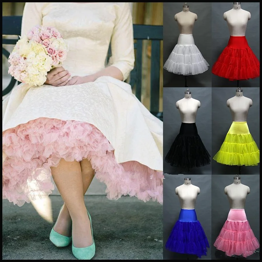 На Складе Трепал Юбки Красочные Красный Белый Розовый Желтый Синий Нижняя 1950 s