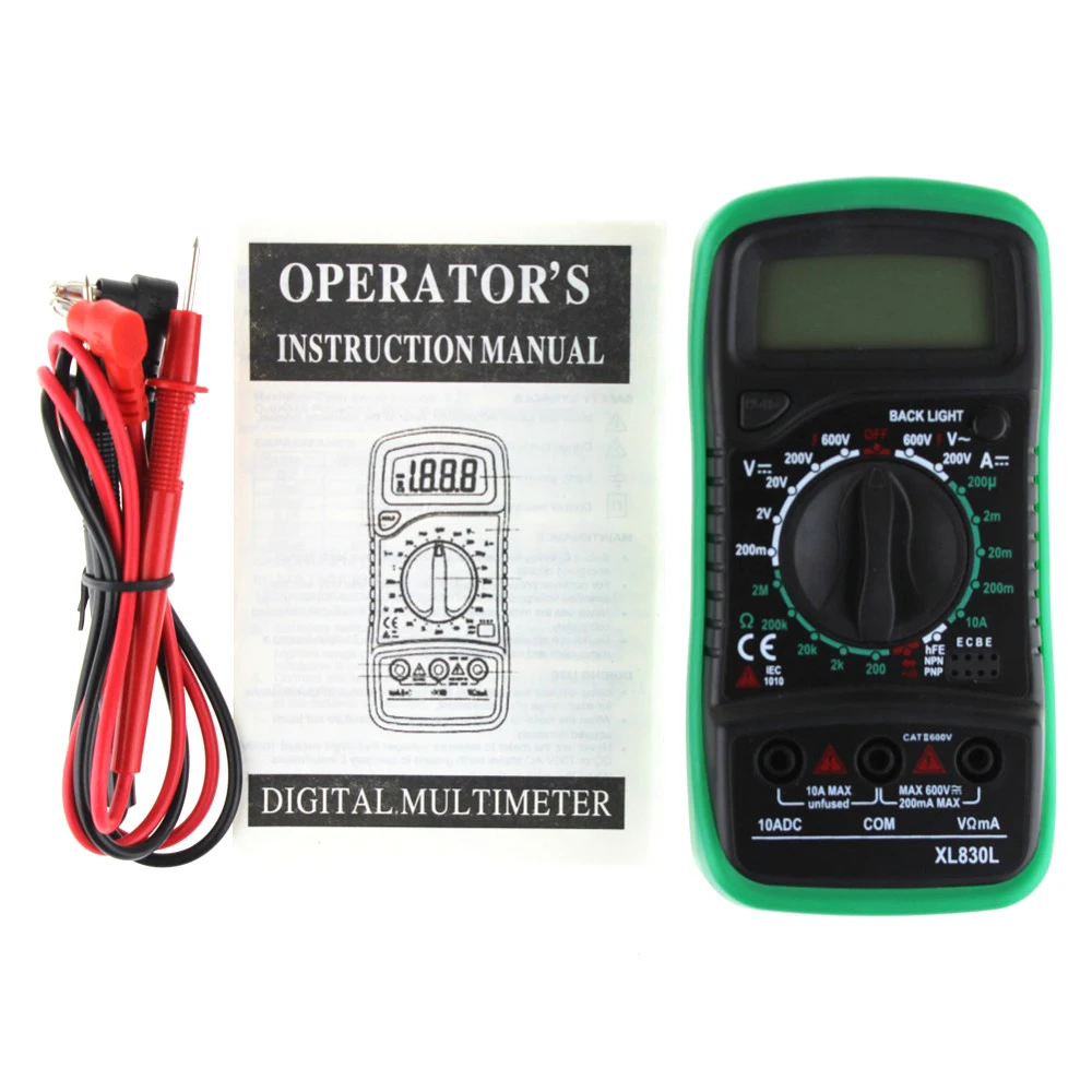 ANENG Xl830l Digital Multimeter Voltmeter Ammeter AC DC OHM Volt Tester LCD Test Current Overload Protection NEW | Инструменты