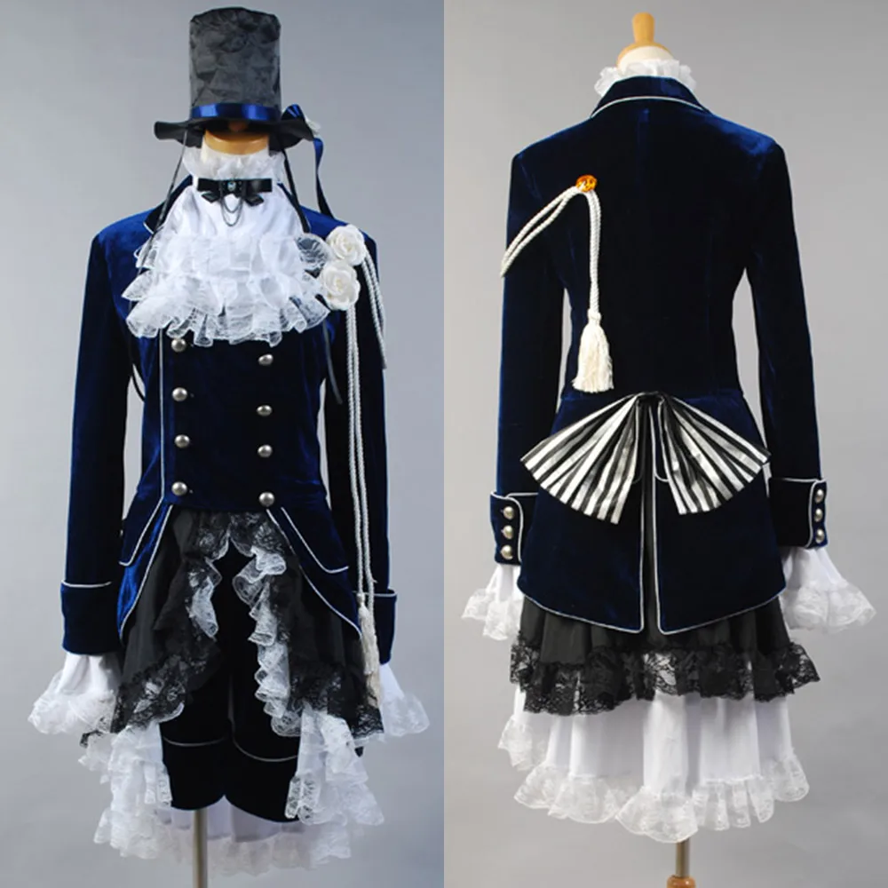 Черный Дворецкий Kuroshitsuji Ciel Phantomhive косплей костюм платье на заказ для мужчин