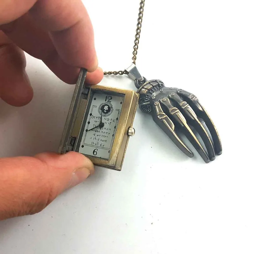 Часы наручные кварцевые с подвеской в виде когтя из черной бронзы|claw pendant|grim reaper