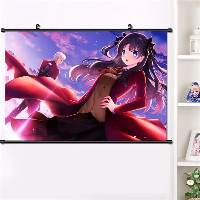 S Японское аниме Fate/stay night tohsaka Rin сексуальный косплей стены прокрутки Фреска плакат настенный висящий плакат Otaku домашний декор сбор 40*60 см - Цвет: S