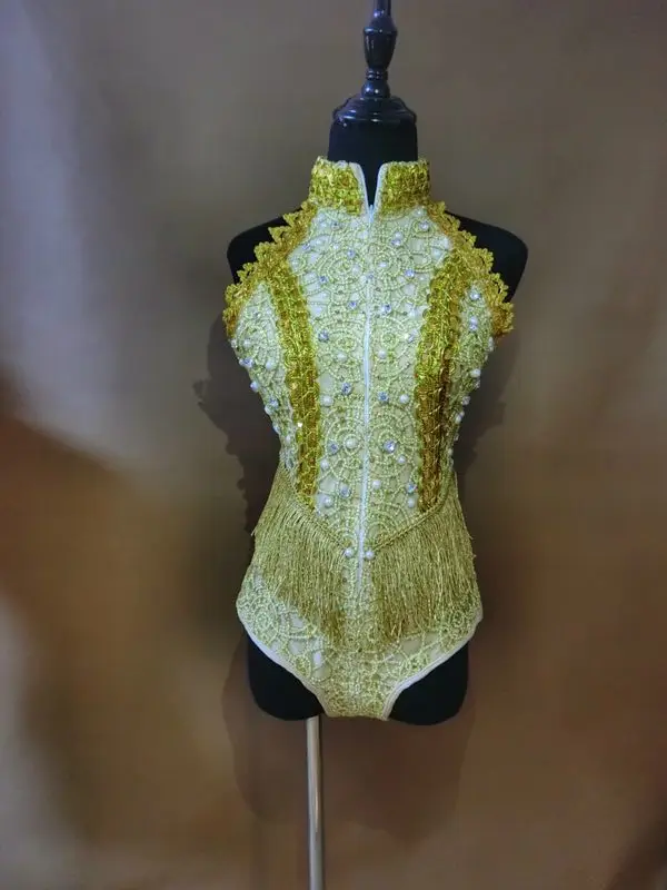 Белое золото Ленточки боди с кристаллами мигает пайетки жемчужные сексуальный