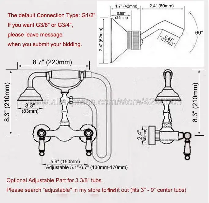 polished chrome bath faucets wall mounted bathroom basin mixer tap crane with hand shower head bath shower faucet kna262 free global shipping