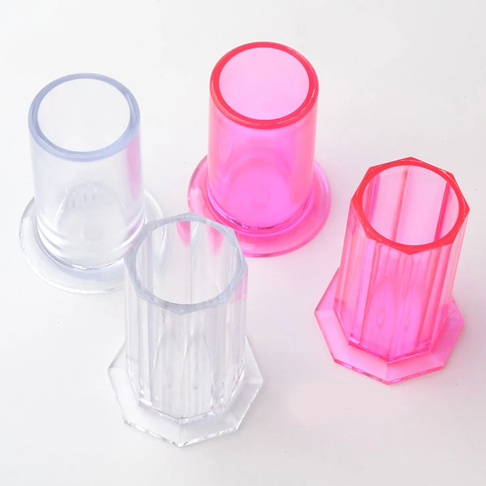 Polygon Round Nail Art Brushes Storage Holder Painting Pen Case Organizer Bucket | Красота и здоровье