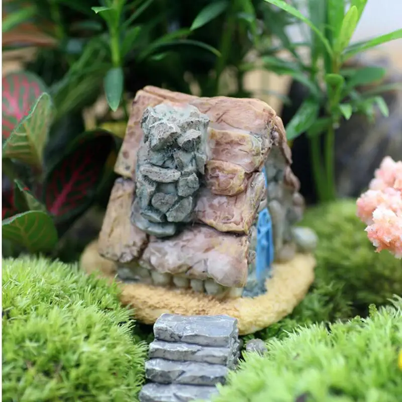 Новый каменный дом Сказочный Сад миниатюрюра ремесло микро пейзаж с коттеджем
