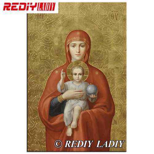 Rediy ladiy алмазная живопись вышивка крестиком религия 5D полный квадратный алмаз вышивка кристаллами значок алмазной мозаики узор - Цвет: RF79120