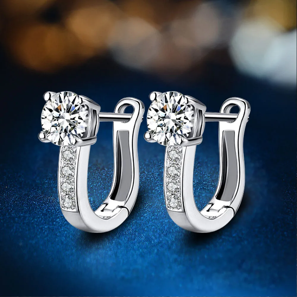 925 sterling silver women zircon earrings Han edition of the new crystal Unique design jewelry xh-012 | Украшения и аксессуары