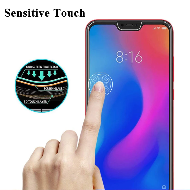 Protective Glass for xiaomi mi a2 lite redmi 6a note 6 pro glas tempered a6 protecting film 9h protect | Мобильные телефоны и