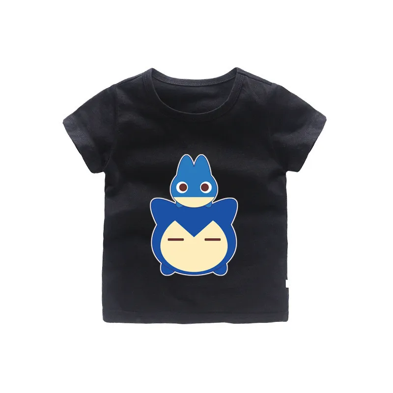 От 2 до 12 лет дети Snorlax футболка для маленьких девочек Летнее платье с героями
