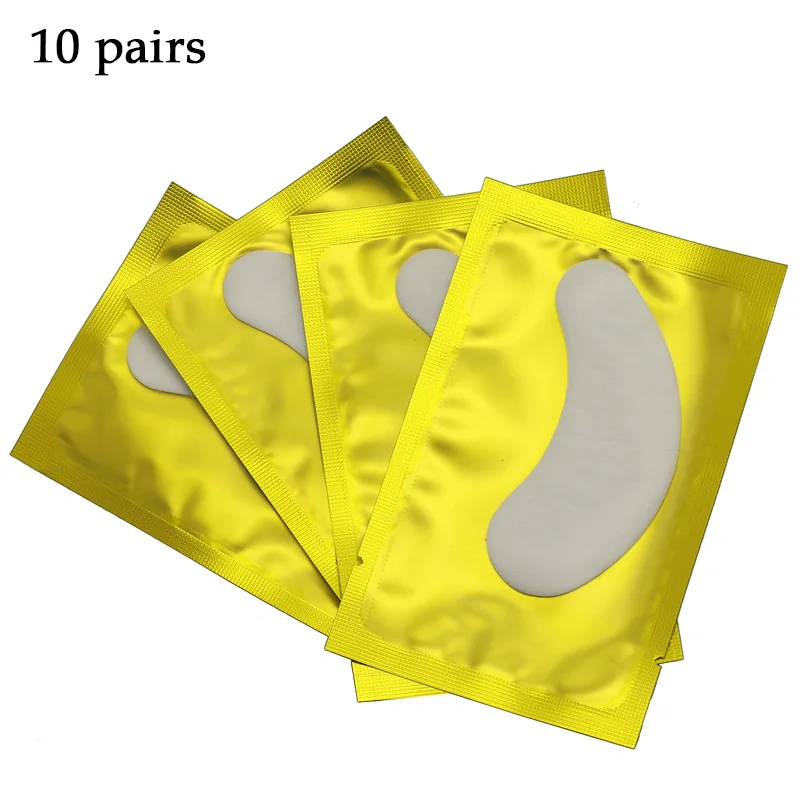 10 pairs gold 10 пар/упак. новые бумажные накладки для ресниц под глазами накладки для ресниц наращивание ресниц увлажняющие накладки для глаз наклейки Обертывания Набор инструментов для макияжа - Длина: 10 pairs gold