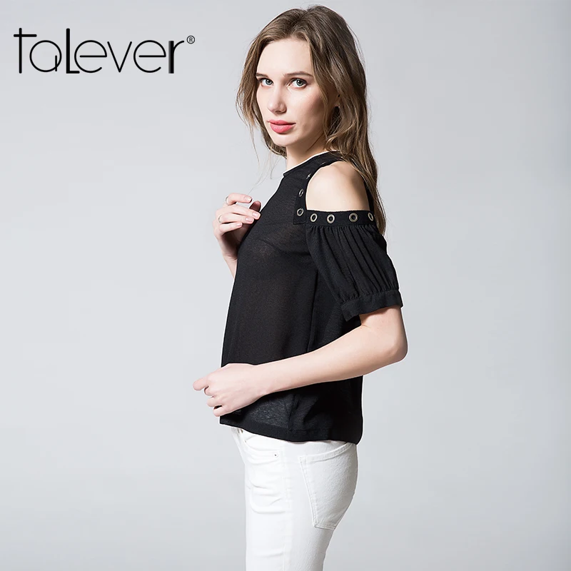 Women Short-Sleeve T-shirt Fashion Brand 2017 Summer Solid Color Chiffon Thin T shirt Female Casual O-Neck Tops Talever | Женская одежда