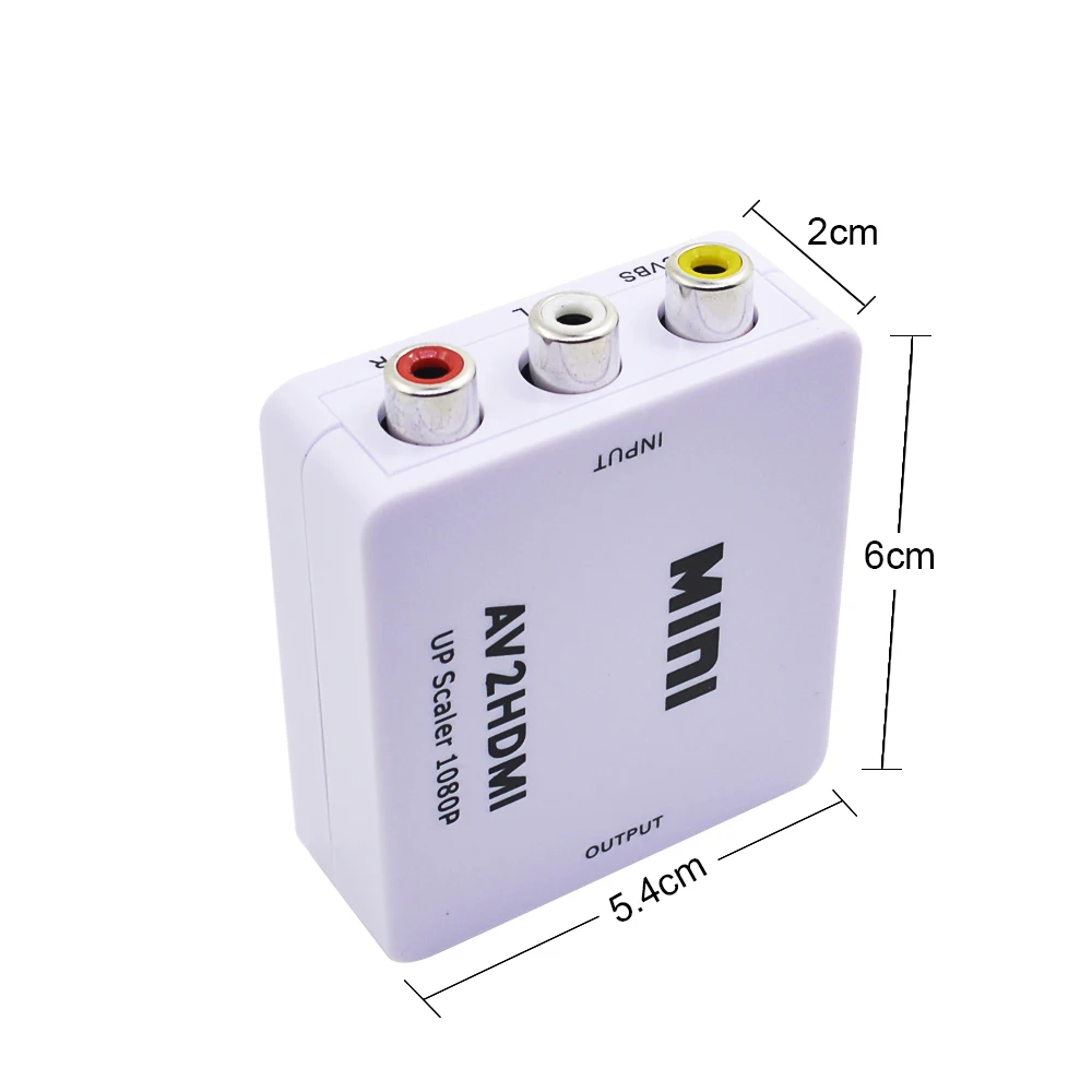 Преобразователь CHIPAL AV-HDMI Full HD 1080P штекер-гнездо RCA AV2HDMI аудио адаптер мини