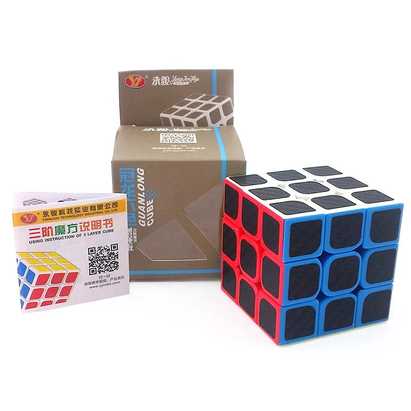 3x3x3 магический куб профессиональный скоростной из углеродного волокна Черная
