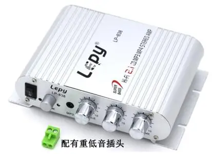 

LEPY LP-838 3 Channel Mini Amplifier w/ Subwoofer Out