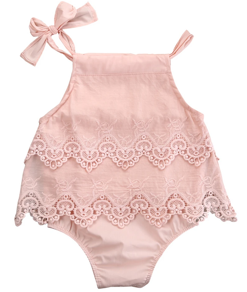 Кружевное боди с лямкой на шее для новорожденных возраст 0 18 месяцев|baby clothes