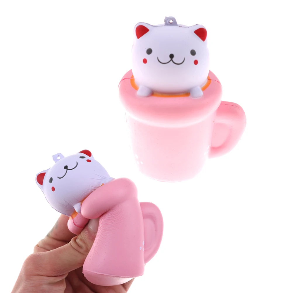 1 шт. Мини милый мочи Кот Сжимаемый кот антистрессовый мяч поднимающийся Abreact
