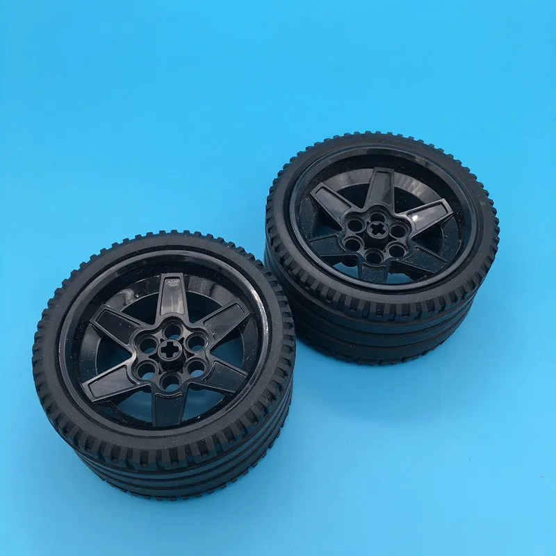 2 шт./лот ТЕХНИЧЕСКИЕ ДЕТАЛИ 44771 Шина 68,8 x 36 ZR и 15038 Колесо 56 Technic Racing Medium с 6 отверстиями для пина Блоки Частиц Игрушка на.