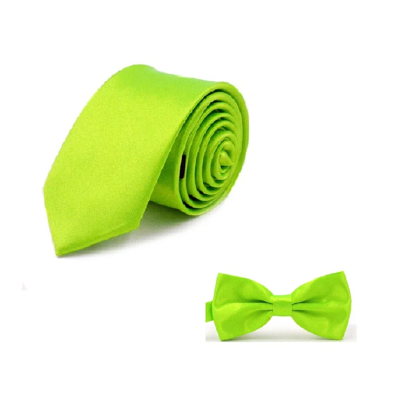 Bright green Леопардовый галстук для шеи с принтом Gravata тонкие галстуки-бабочки для мужчин аксессуары галстук-бабочка 5 см - Цвет: Bright green