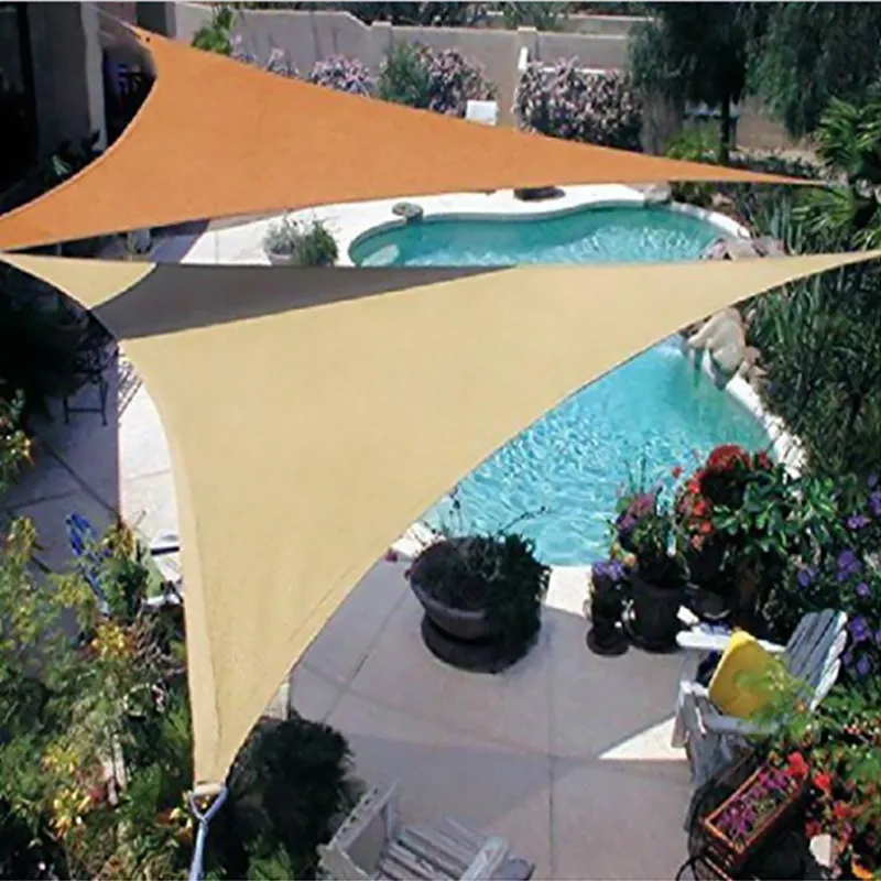 DANCHEL Waterproof Sun shade sail triangle polyester fabric 3m 4m 5m 3.6m for choice |