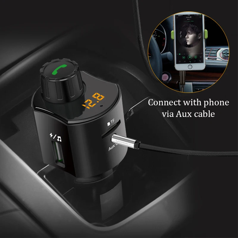 Rylybons FM передатчик Bluetooth Handsfree Car Kit TF USB fm Автомобильный MP3-плеер 3 5 мм AUX Hands Free Dual
