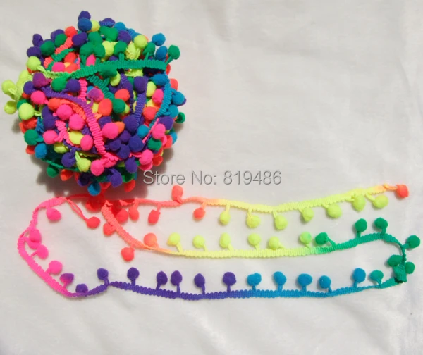 5 ярдов/набор блестящий Rianbow цвет милый помпон отделка draper аксессуары для швов 0 8