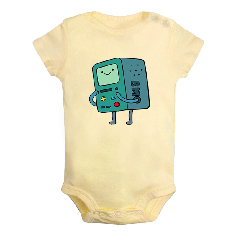 JaBaby3002YD Милый Beemo BMO Adventure Time собака Jake дизайн для новорожденных мальчиков и девочек униформа-комбинезон с принтом для младенцев, боди, одежда хлопковые комплекты - Цвет: JaBaby3002YD