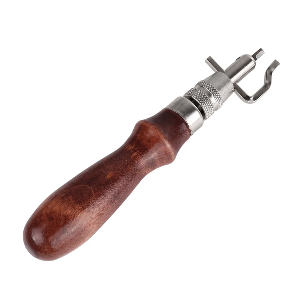 Wood Handle Adjustable Durable V Type Push Grooving Device Groover Craft Gouge Tools |