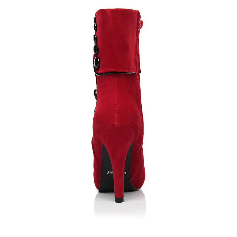 Size35-42 Модные женские ботинки коллекция 2016 года ботильоны на высоком каблуке