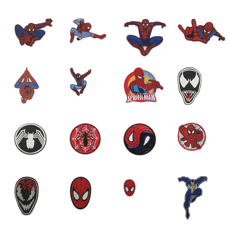 UMPING MR SPIDER Spiderman с логотипом Venom's Venom Face Мстители фильм о супергероях фильм вышитый Железный на патч