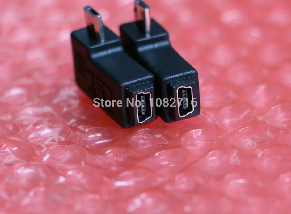 1 пара новых разъемов mini usb b female для преобразования micro male 5pin левого и правого угла для ноутбука, телефона и т.д.