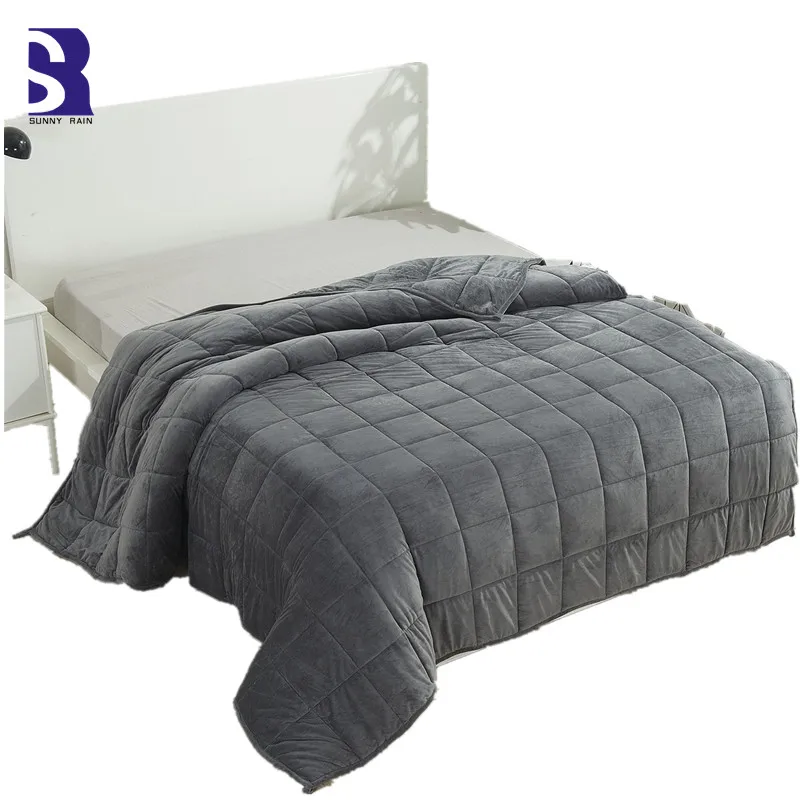 SunnyRain 1 Piece бархатное утяжеленное одеяло для взрослых гравитационное s