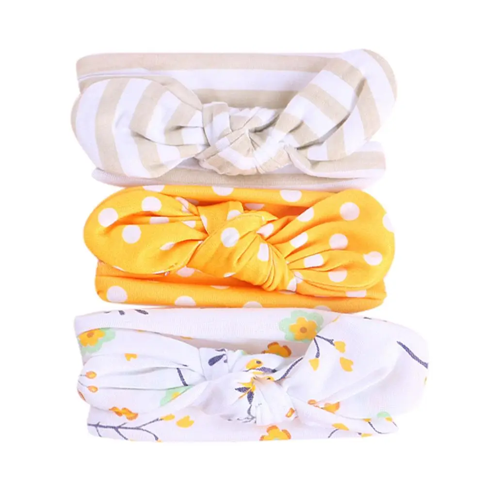 Детские аксессуары для волос из хлопка комплект 3 предметов новорожденных