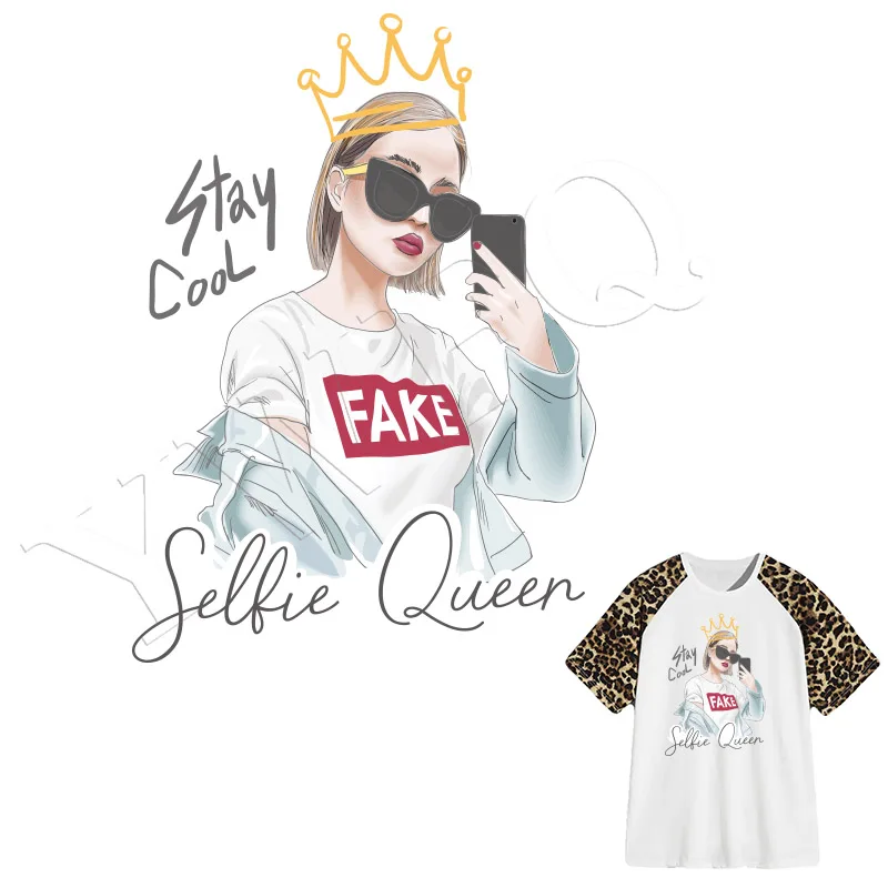 DIY стикер для одежды s queen Girl патчи для одежды железные Parches термопресс аппликация А-уровня моющаяся наклейка