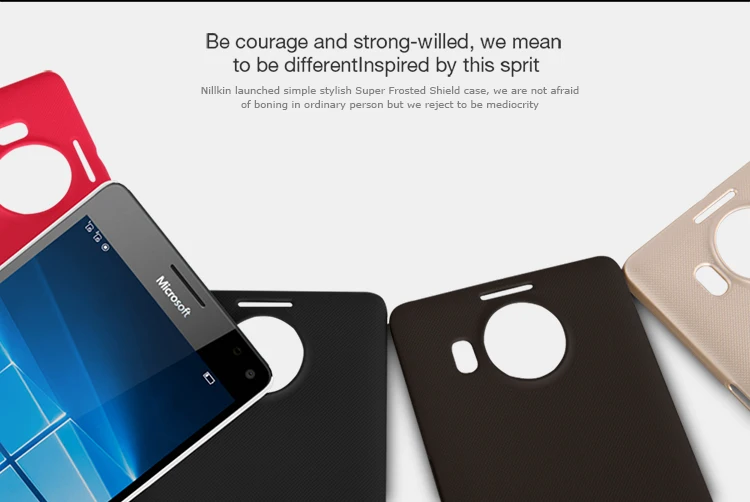 В наличии Nillkin супер матовый экран чехол для Microsoft Lumia 950 XL жесткий включают экрана