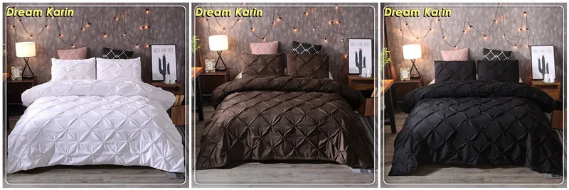 Dream Karin, классический черный, белый цвет, Одноцветный Комплект постельного белья, роскошное постельное белье для взрослых, пододеяльник с наволочкой